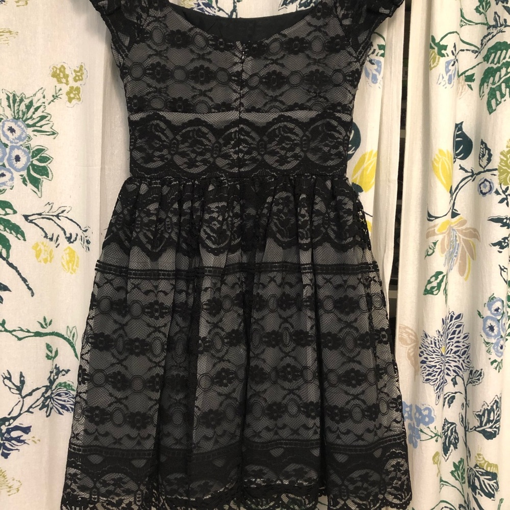Anna Sui x Anthropologie black lace cocktail dress - Picture 3 of 4